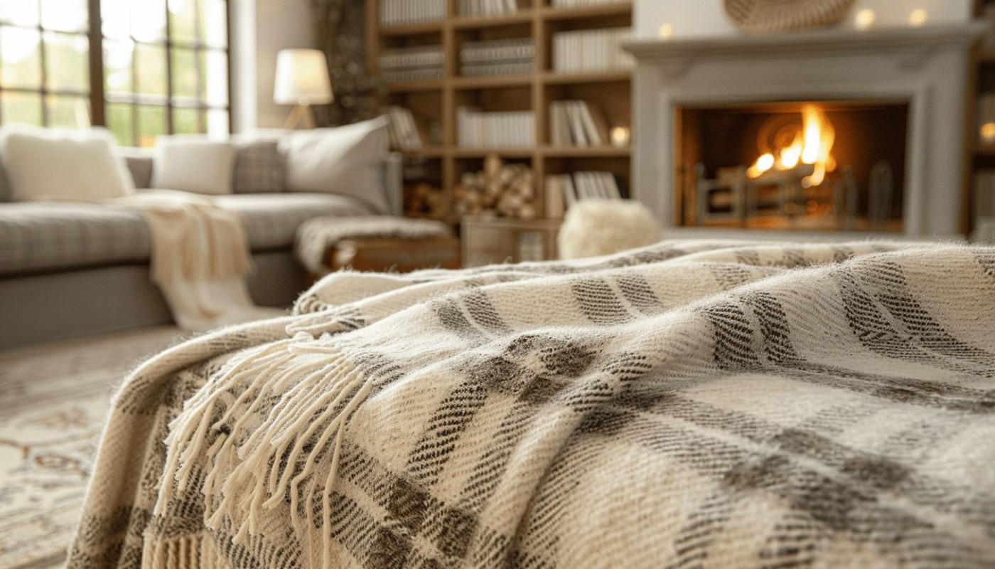 La tendance du plaid avec frange : un incontournable cocooning