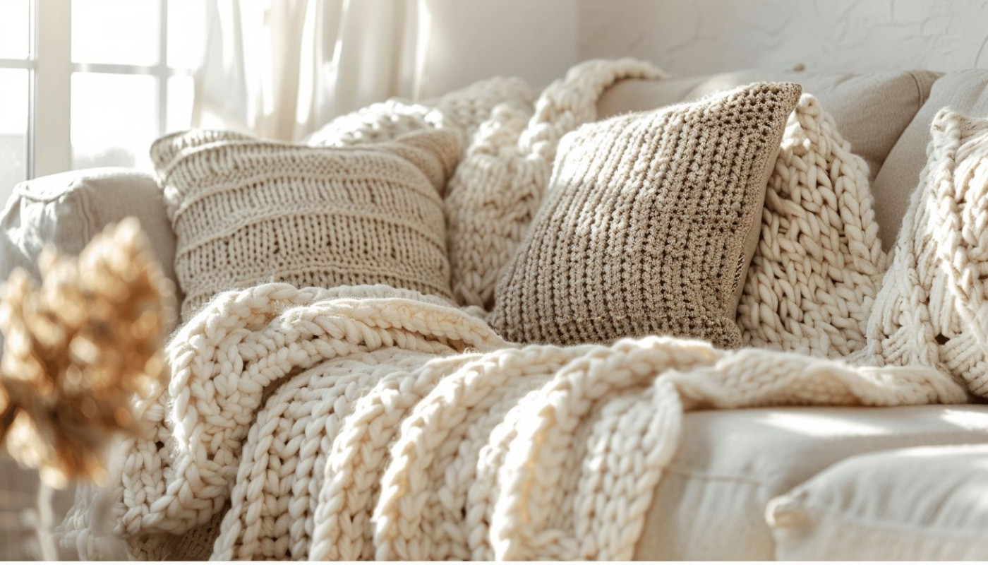 La tendance du plaid en grosse maille : confort et esthétisme à la maison