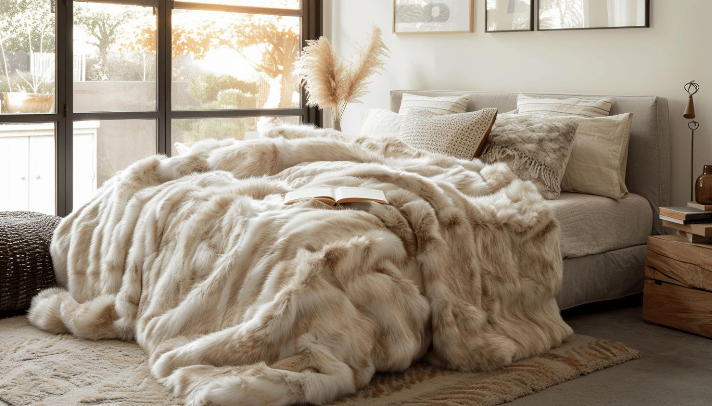 Opter pour un couvre lit en fausse fourrure chez Ikea : un choix chic et douillet